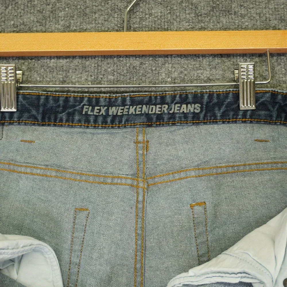 Duluth Trading Flex Weekender Jeans Mens 38x32 Blue Fit Straight Leg Stretch